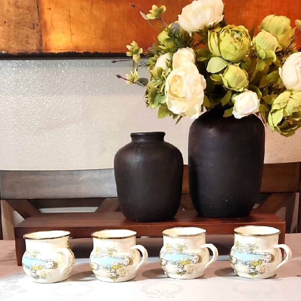 MacKenzie Childs Aurora Farms Limited Edition Mug Set